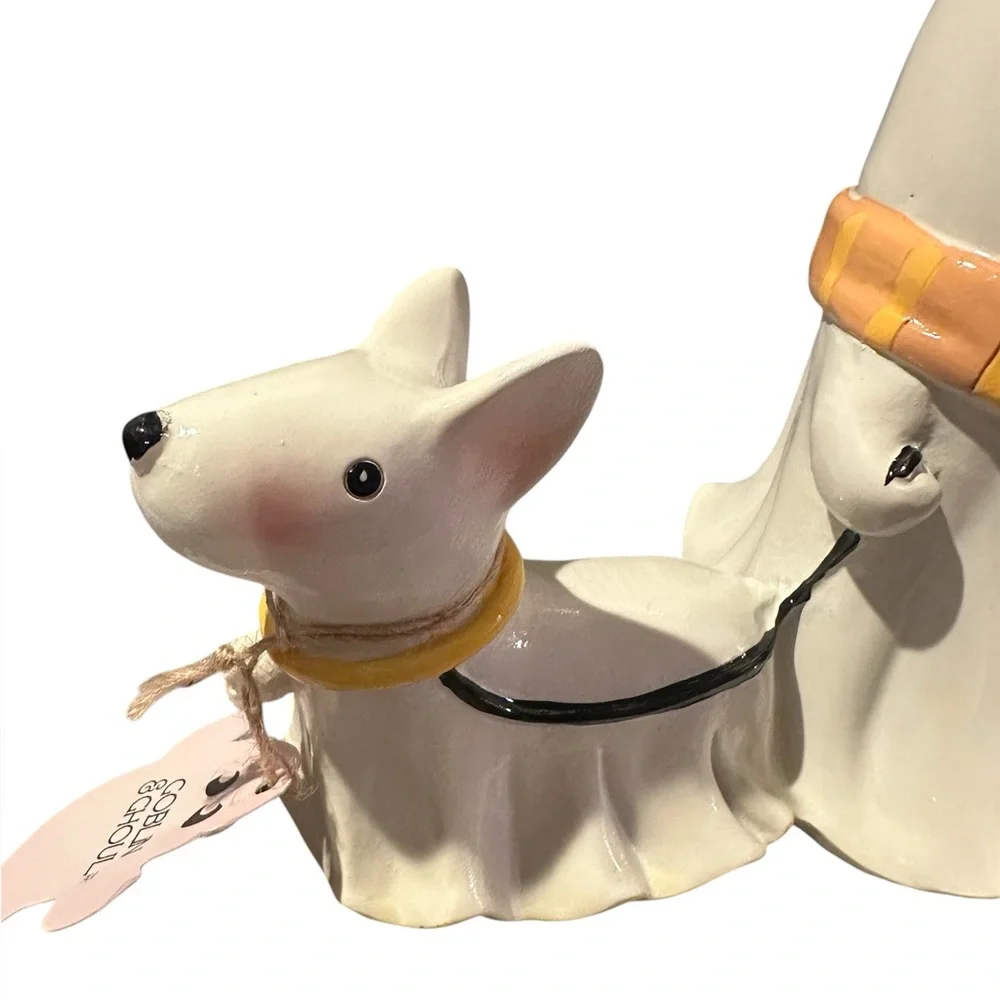 NWT Viral Waving Scarf Ghost and Dog Figurine